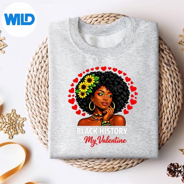 Black History Is My Valentine Afro Woman Valentines Day SVG PNG Cut File 2 Black History Is My Valentine Afro Woman Valentines Day SVG PNG Cut File - Image 2