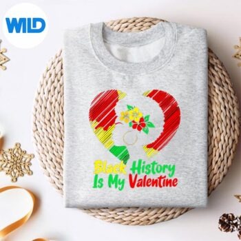 Alternative view of Black History Is My Valentine SVG PNG Download