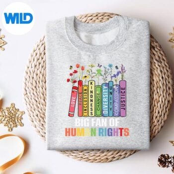 Book Big Fan Of Human Rights Liberal Protest SVG PNG Digital Design 4 BookBigFanOfHumanRightsLiberalProtestsweater