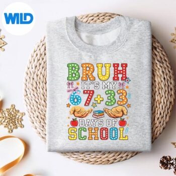Bruh Its My 67 33 Days Of School 100th Day Digital Design 4 BruhItsMy6733DaysOfSchool100thDaysweater