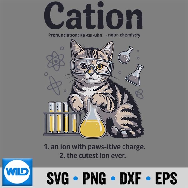 CationCatScienceChemistryTeacherChemistPun 1