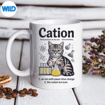 Cation Cat Science Chemistry Teacher Chemist Pun Cut File 5 CationCatScienceChemistryTeacherChemistPunmug 1