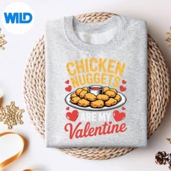 Chicken Nuggets Are My Valentine Foodie Love Humor Silhouette SVG PNG Cut File 4 ChickenNuggetsAreMyValentineFoodieLoveHumorsweater