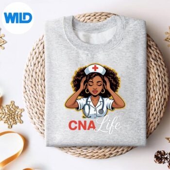 Alternative view of Cna Nurse Life Black History Month African American Nursing SVG Cut File