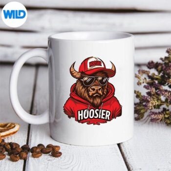 CoolHoosierGuyBisonThrowbackRetroSouvenirmug