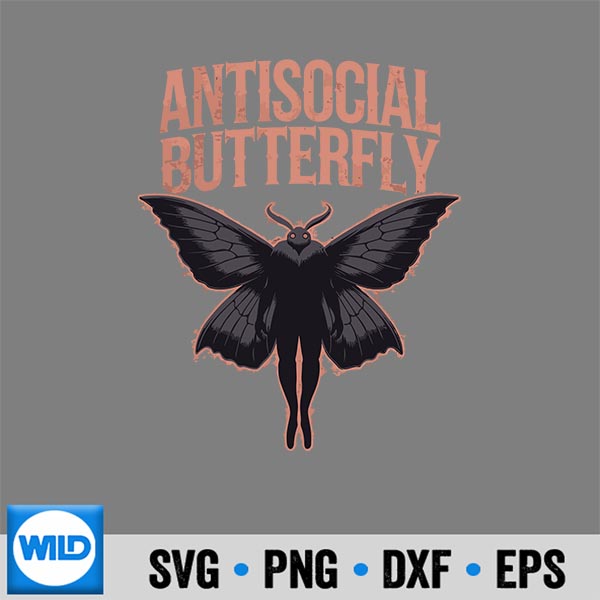 Cryptid Cryptozoology Mothman Introvert Vintage Vector Design