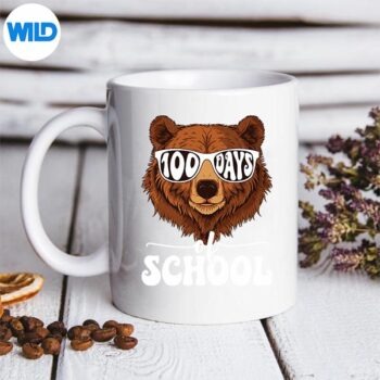 Cute 100 Days Of School Bear 100th Day Of School Silhouette SVG PNG 5 Cute100DaysOfSchoolBear100thDayOfSchoolmug