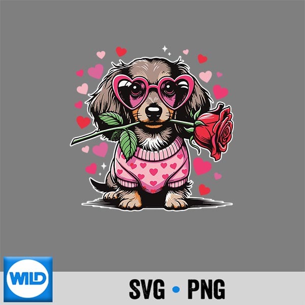 Cute Dachshund Valentines Day Dog Valentine Lover SVG PNG Digital Download 1 Cute Dachshund Valentines Day Dog Valentine Lover SVG PNG Digital Download