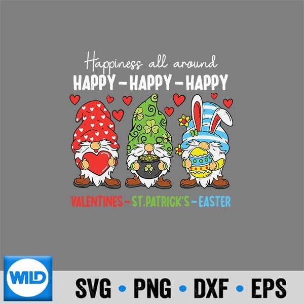 Cute Gnome Happy Valentines St Patricks Easter Holiday Digital Download 1 Cute Gnome Happy Valentines St Patricks Easter Holiday Digital Download