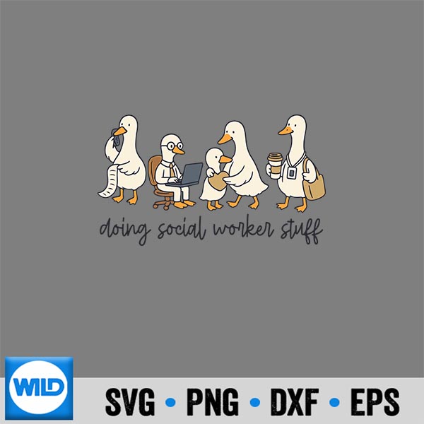 Cute Goose Doing Social Worker Stufftal Health Worker SVG Cut File