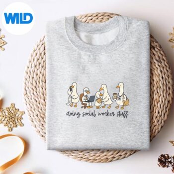 Cute Goose Doing Social Worker Stufftal Health Worker SVG Cut File 4 CuteGooseDoingSocialWorkerStufftalHealthWorkersweater