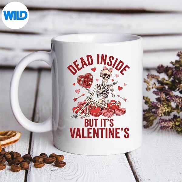 Dead Inside But Its Valentines Day Skeleton Silhouette SVG PNG 3 Dead Inside But Its Valentines Day Skeleton Silhouette SVG PNG - Image 3