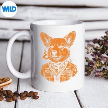 Dog Smoking Cigarette Vintage Corgi Meme SVG PNG Cut File 5 DogSmokingCigaretteVintageCorgiMememug