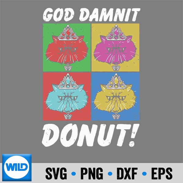 Dungeon Crawler Carl God Damnit Donut Cat Vector Design 7 DungeonCrawlerCarlGodDamnitDonutCat