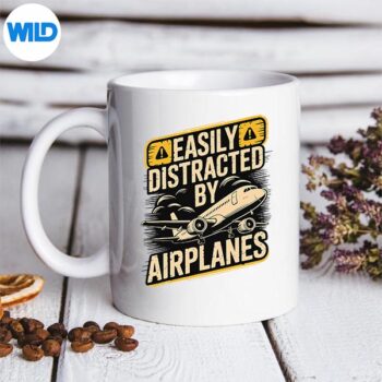 EasilyDistractedByAirplanesVintagemug