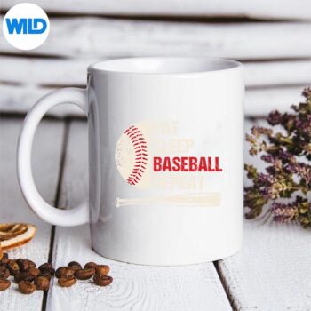 EatSleepBaseballRepeatBaseballPlayermug
