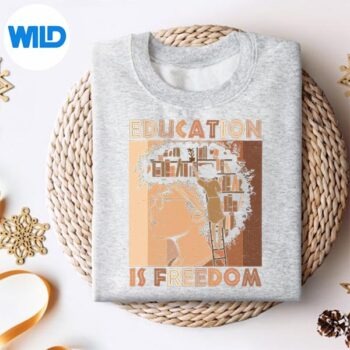Alternative view of Education Is Freedom Black Teacher Books Black History Month Digital Download