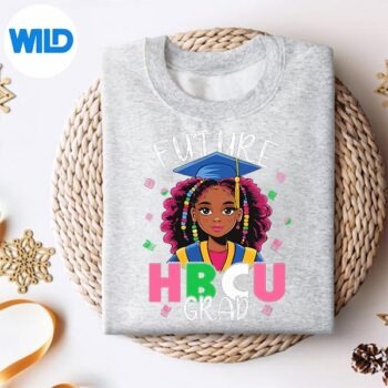 Alternative view of Future Hbcu Grad Black Girl Afro Black History Month SVG PNG Download