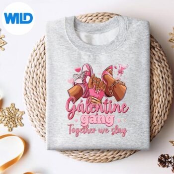 GalentineGangBlackHighHeelsSneakersNailssweater