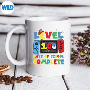 Game Controller Level 100 Days Of School Complete Girls SVG PNG 5 GameControllerLevel100DaysOfSchoolCompleteGirlsmug