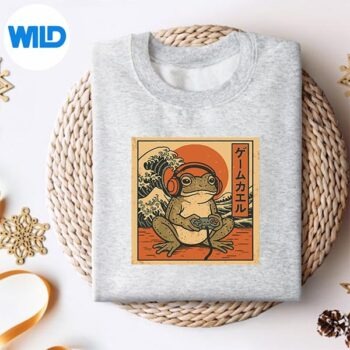 GamingFrogArtUkiyoeJapaneseGamerAnimesweater
