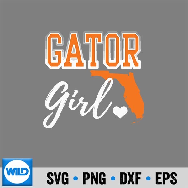 GatorGirlFloridaHeartMapShapeSouvenir 1