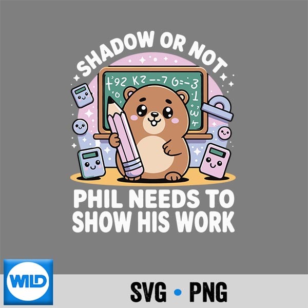 Groundhog Day Math Teacher Show Your Work Silhouette SVG PNG Cut File 1 Groundhog Day Math Teacher Show Your Work Silhouette SVG PNG Cut File