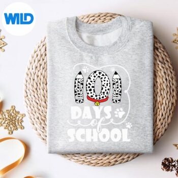 Happy 101 Days School Cute Dog 100 Days Smarter Student PNG SVG for Cricut 4 Happy101DaysSchoolCuteDog100DaysSmarterStudentsweater