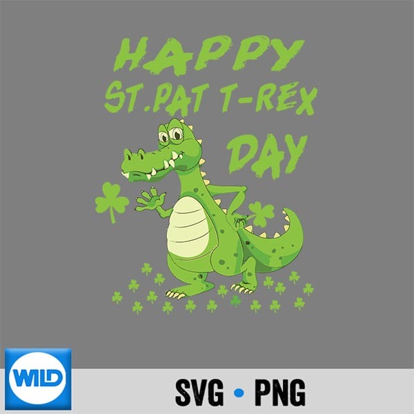 Happy St Patricks Day Dinosaur Trex Toddler Dino SVG Cut File 1 Happy St Patricks Day Dinosaur Trex Toddler Dino SVG Cut File