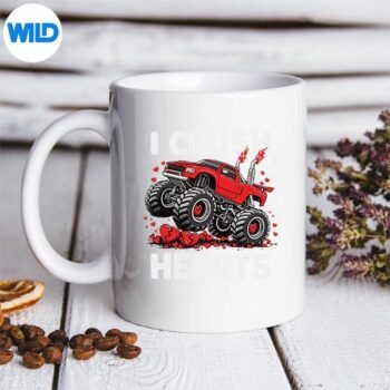 ICrushHeartsMonsterTruckValentineDayToddlermug