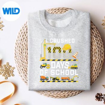 ICrushed100DaysOfSchoolConstructionTruckToddlerssweater 1