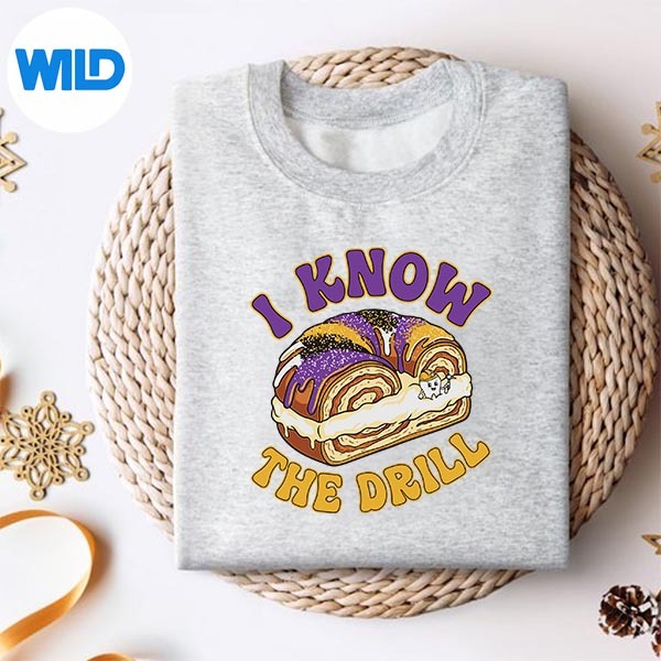 I Know The Drill Mardi Gras Dental King Cake Tooth Pun SVG PNG 2 I Know The Drill Mardi Gras Dental King Cake Tooth Pun SVG PNG - Image 2