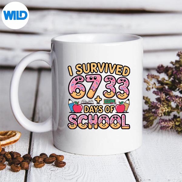 I Survived 67 33 Days Of School 100th Day Math Donut Silhouette SVG PNG 3 I Survived 67 33 Days Of School 100th Day Math Donut Silhouette SVG PNG - Image 3