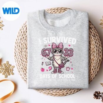 ISurvived6733DaysOfSchoolTeacherGirls100thDaysweater