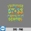 I Survived 67 33 Days Of School Youth 100th Day Silhouette SVG PNG Cut File 7 ISurvived6733DaysOfSchoolYouth100thDay