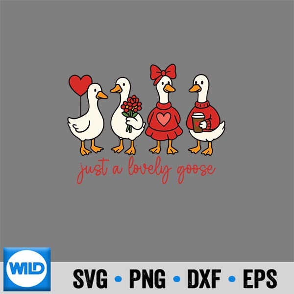 Just A Lovely Goose Cute Pink Silly Goose Valentines Day Digital Download 1 Just A Lovely Goose Cute Pink Silly Goose Valentines Day Digital Download