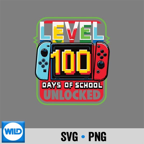 Level 100 Days Of School Unlocked Game Controller Gamer SVG PNG Digital Download 1 Level 100 Days Of School Unlocked Game Controller Gamer SVG PNG Digital Download