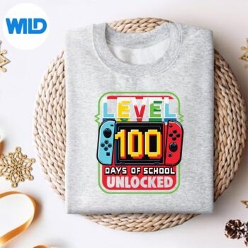 Level 100 Days Of School Unlocked Game Controller Gamer SVG PNG Digital Download 4 Level100DaysOfSchoolUnlockedGameControllerGamersweater