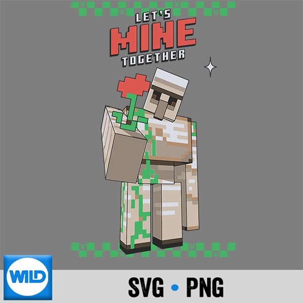 Minecraft Iron Golem Rose Sweet Digital Design 1 Minecraft Iron Golem Rose Sweet Digital Design