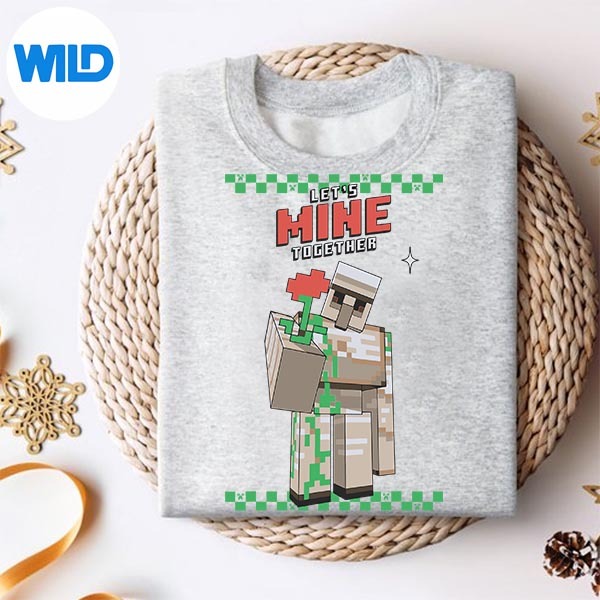 Minecraft Iron Golem Rose Sweet Digital Design 2 Minecraft Iron Golem Rose Sweet Digital Design - Image 2