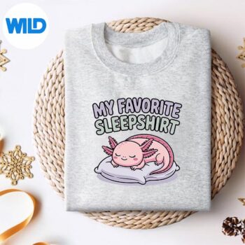 MyFavoriteSleepAxolotlPajamaTopCuteKawaiiBedtimesweater