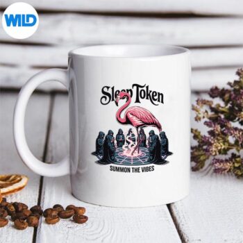 MysticalFlamingoSummoningRitualSleepTokenSurrealmug