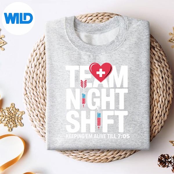 Night Team Shift Nurse Life Medical Heartbeat Healthcare Design for Cricut 2 Night Team Shift Nurse Life Medical Heartbeat Healthcare Design for Cricut - Image 2