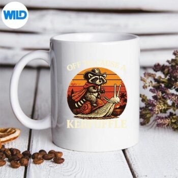OffToCauseAKerfuffleRaccoonVintagemug