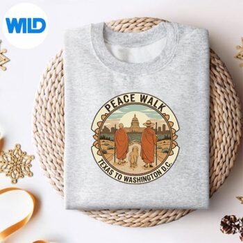 PeaceWalkMonksWalkingInMindfulnesssweater