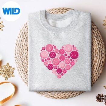 PickleballHeartValentinesDayPickleballLoverGirlsweater