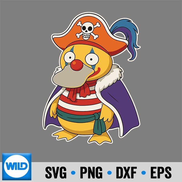 PirateClownDuckAnimeVintage
