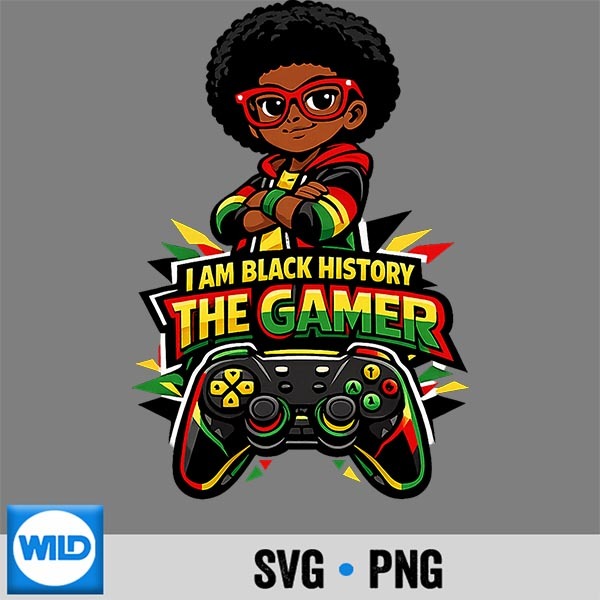 Proud African American Gamer Im Black History Month Funny SVG PNG Digital Design 1 Proud African American Gamer Im Black History Month Funny SVG PNG Digital Design