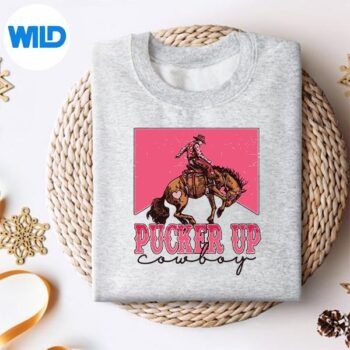 PuckerUpCowValentineWesternLoveMessagesweater