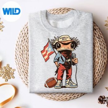 Puerto Rico Coqui Frog Football Silhouette SVG PNG Cut File 4 PuertoRicoCoquiFrogFootballsweater